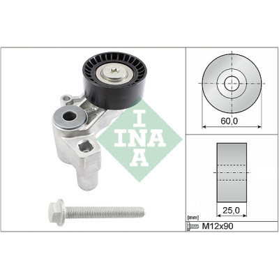 Натягувач ременя з роликом INA 534 0100 20 Вінниця - фото 1