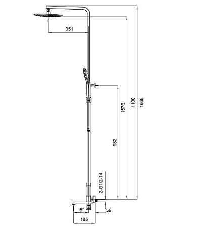 Душова колона із змішувачем Koer KB-56009-01    ( KR3506 ) 20351 Харьков