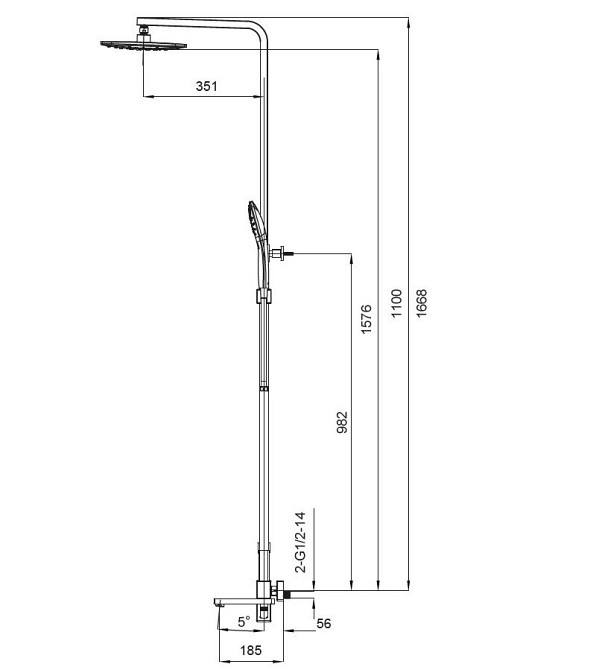 Душова колона із змішувачем Koer KB-56009-01    ( KR3506 ) 20351 Харьков - изображение 4