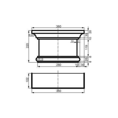 Пилястр фасадный капитель Prestige Decor PC 110 Днепр