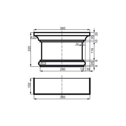 Пилястр фасадный капитель Prestige Decor PC 110 Днепр - изображение 2