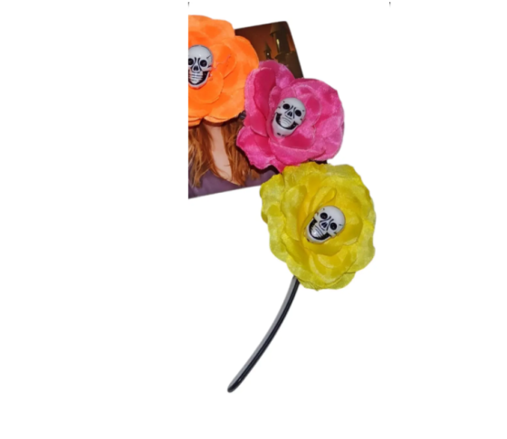 Обруч на Хэллоуин с черепами one size разноцветный Киев