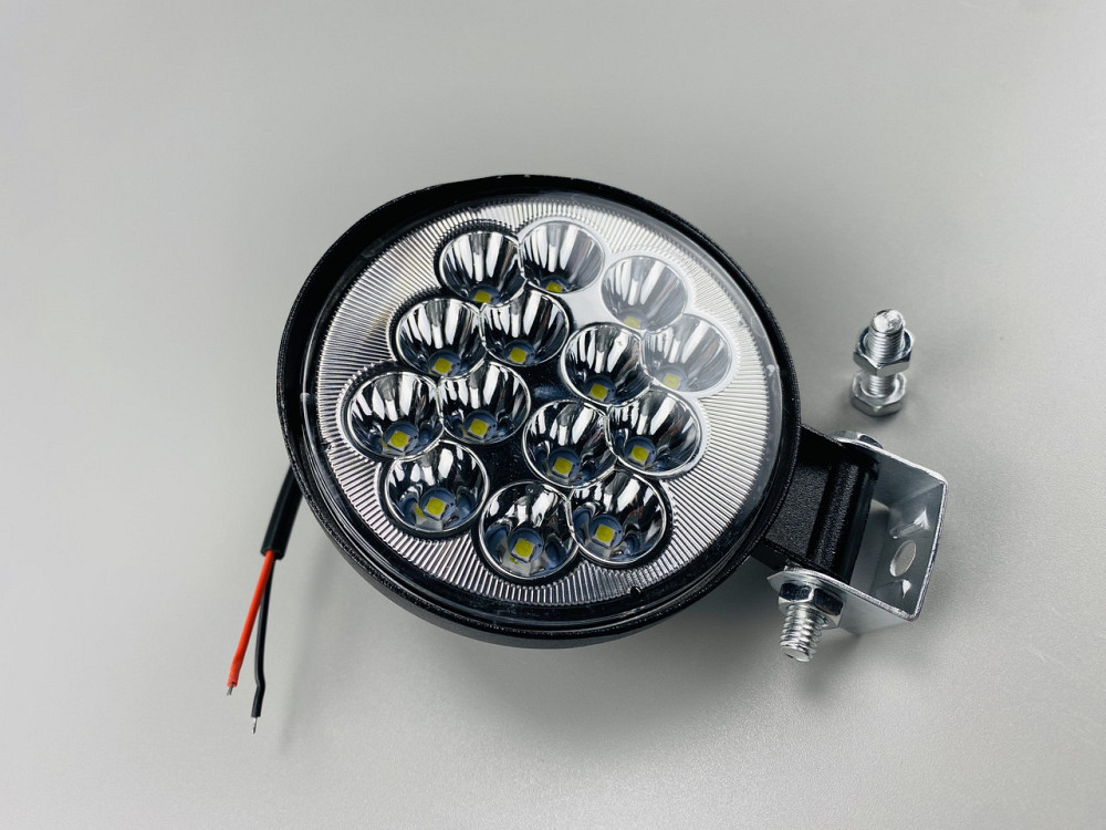 Кругла автомобільна LED фара 42W mini 14 led діодів 6500K світлодіодна Мукачево - фото 6