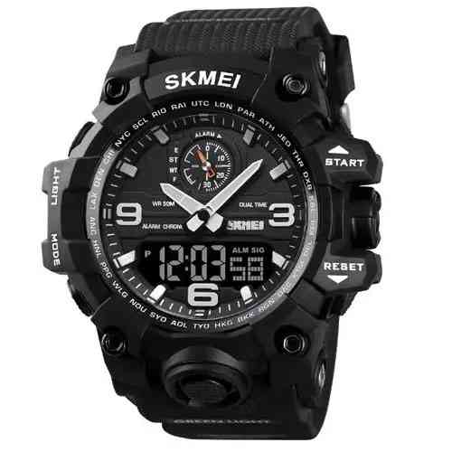 Наручные часы с электронным механизмом SKMEI 1586BK BLACK, Военные часы спецслужб SP-57 Львов