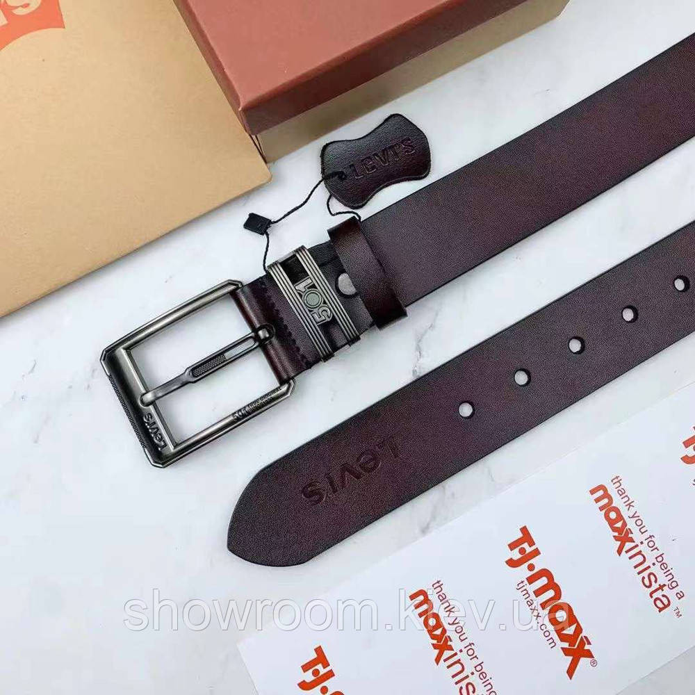 Мужской кожаный ремень в подарочной упаковке (514) Киев - изображение 6