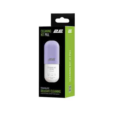Спрей для очистки 2E PILL 140ml Liquid for office equipment +Microfibre 20 cm, white-lilac (2E-SK140LC) Винница