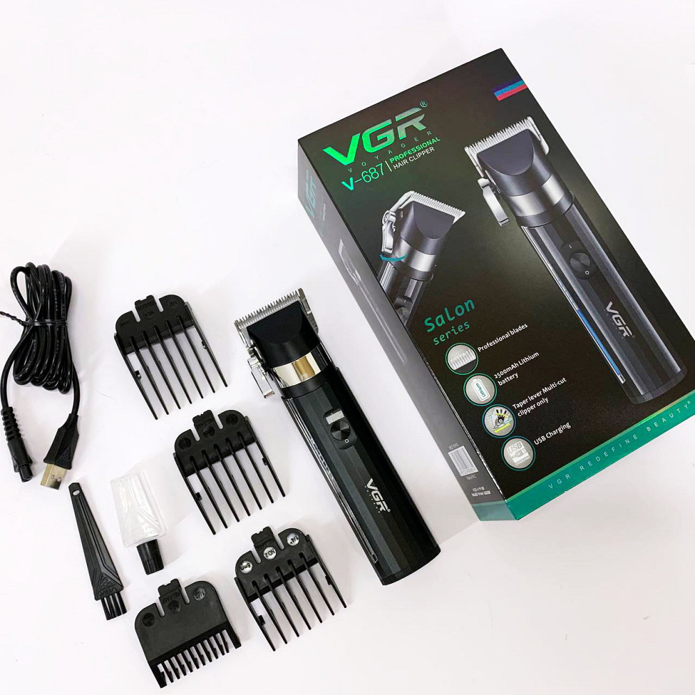 Тример для скронь VGR V-687, Професійна машинка для стрижки голови Профі машинка стрижки волосся SI-95 Львів - фото 15