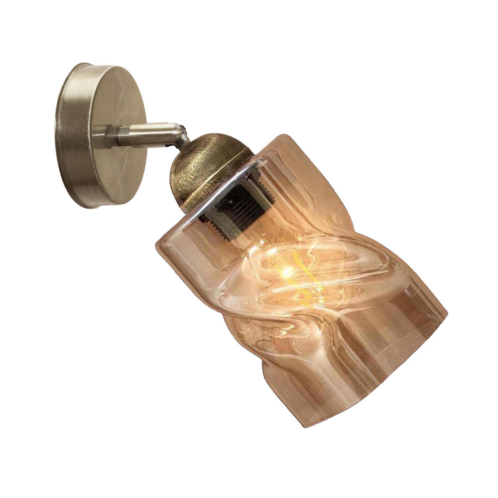 Світильник настінно-стельовий MSK Electric Tornado під одну лампу PL 202415-1 BN бронза Одеса - фото 1