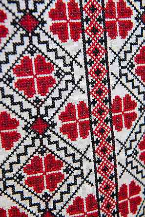 Вишиванка чоловіча лляна, довгий рукав, натуральна, (льон) топ Київ