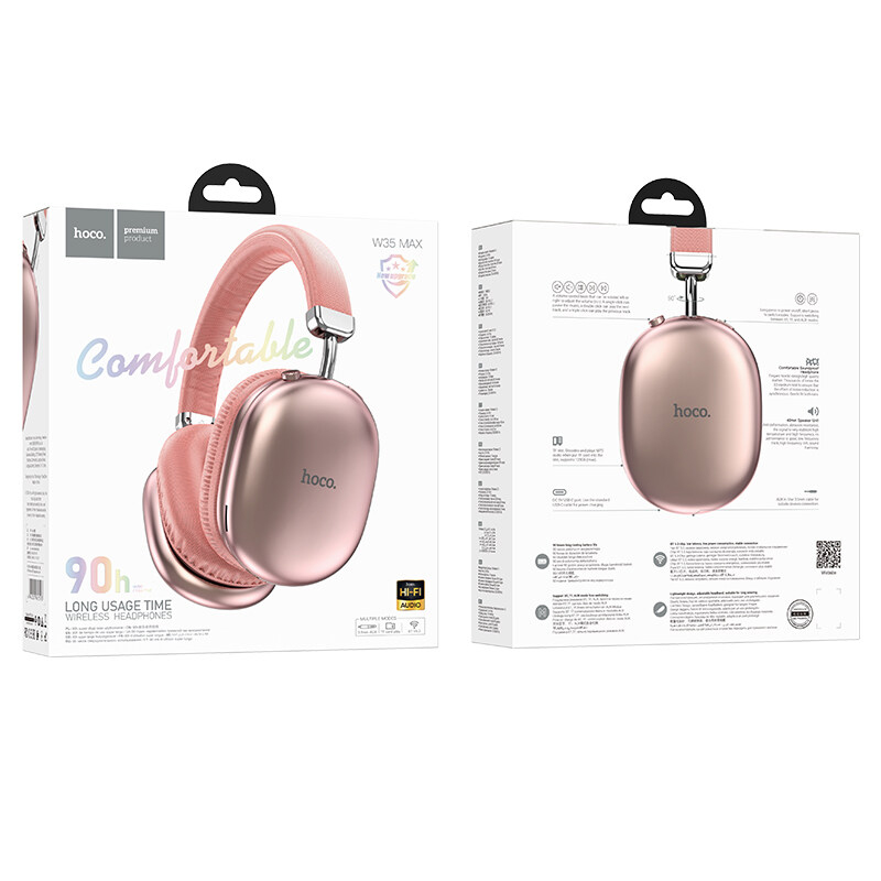 Бездротові накладні навушники HOCO W35 Max Joy BT headphones Pink Київ - фото 4