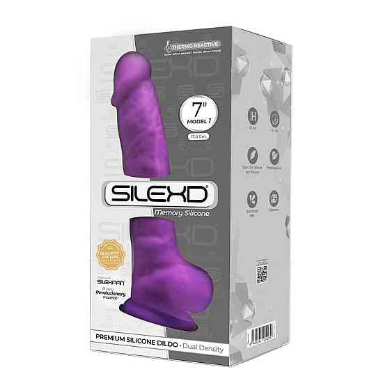 Фаллоимитатор SilexD Johnny Purple (MODEL 1 size 7in), двухслойный, силикон+Silexpan, диаметр 3,8 см Sex Aura Киев