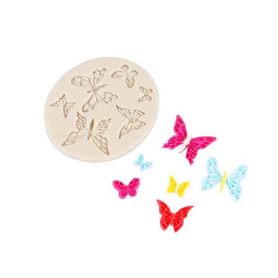 Молд силиконовый Бабочки 83 на 75 мм серый Киев