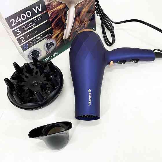 Фен для легкої укладки волосся VILGRAND VHD 2424TI 2400 Вт, Функціональний професійний фен YZ-28 Івано-Франківськ