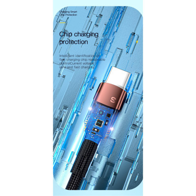 Дата кабель USB 2.0 AM to USB-C 3.0m 7A black Essager (EXCT-XCC01) Вінниця - фото 4