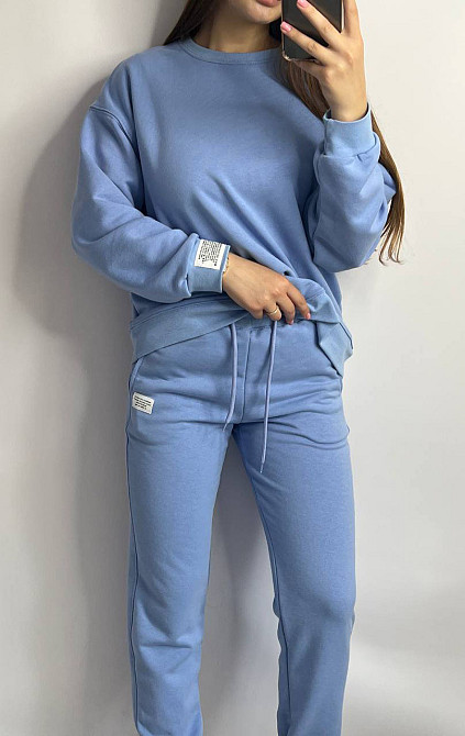 Костюм спортивний жіночий трикотажний Блакитний XS-S Харків - фото 1