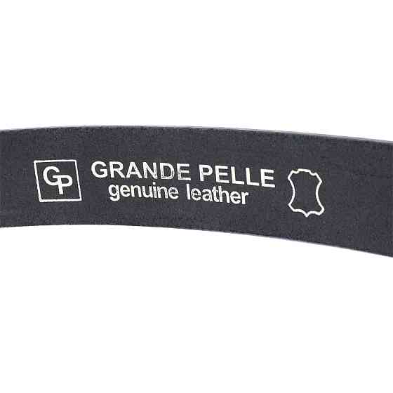Качественный пояс под брюки для мужчин из натуральной кожи GRANDE PELLE 11689 Черный Киев