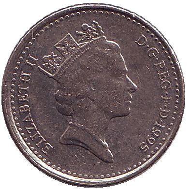 Монета 5 пенсів. 1995 рік, Великобританія. Полтава - фото 1