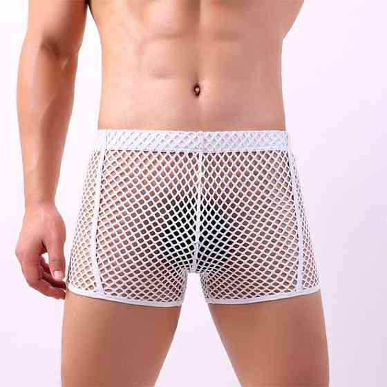 Мужские трусы боксеры в сетку 
