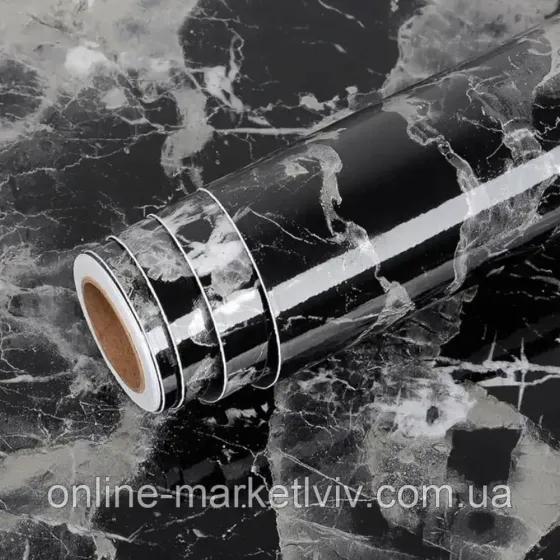 Самоклеящаяся пленка 4мх60см,Supre,o,Черный мрамор SBR Киев