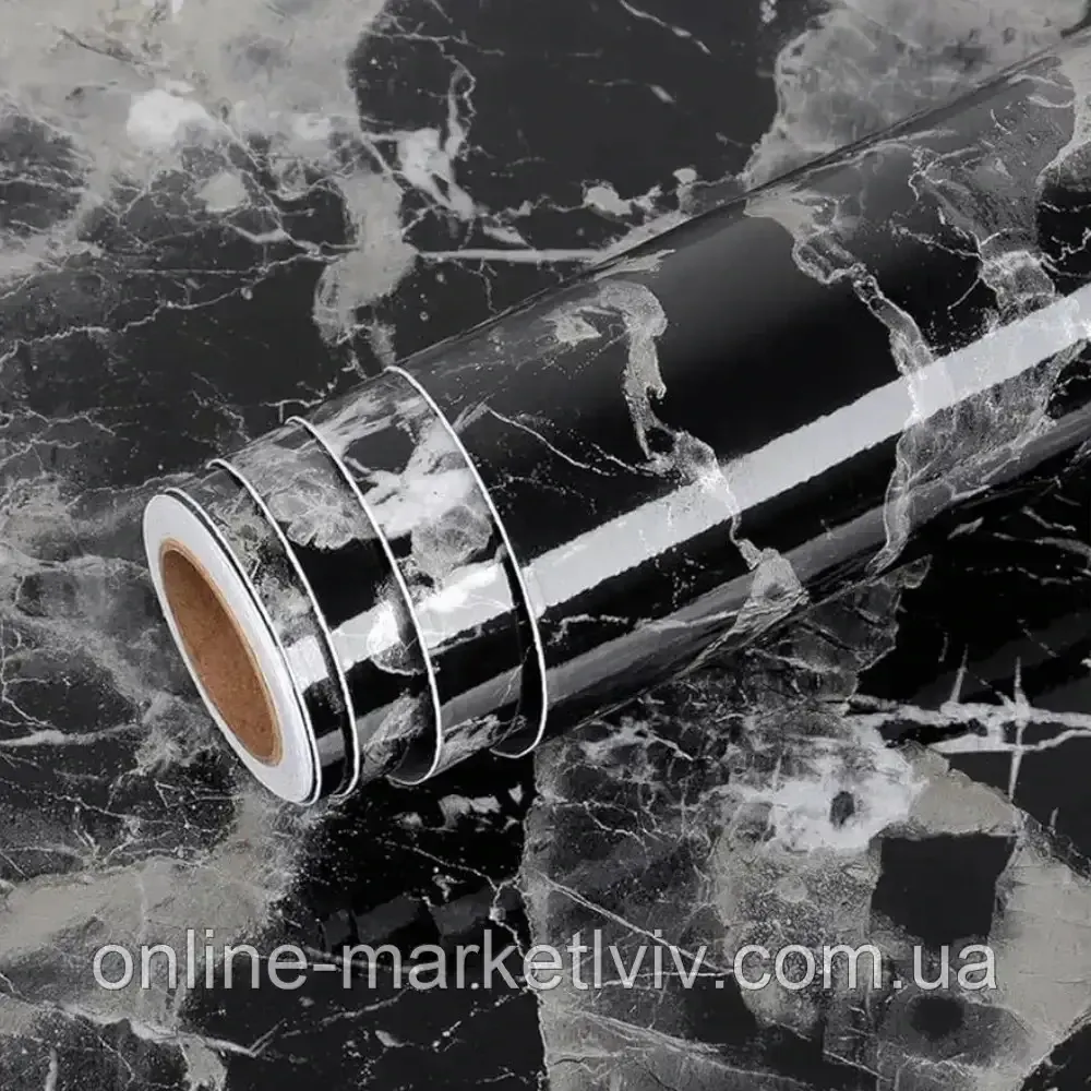 Самоклеящаяся пленка 4мх60см,Supre,o,Черный мрамор SBR Киев - изображение 4