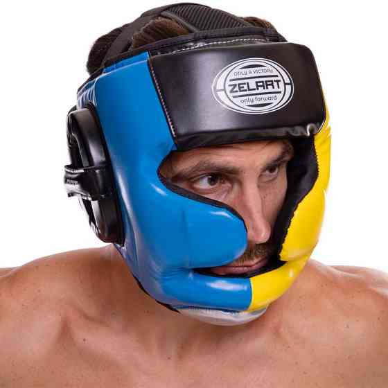 Шлем боксерский с полной защитой ZELART-2886 M-XL Шлемы для бокса и единоборств Киев