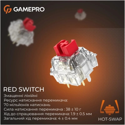 Клавіатура GamePro Genesis Silverlight MK126 USB UA Grey (MK126) Вінниця - фото 8
