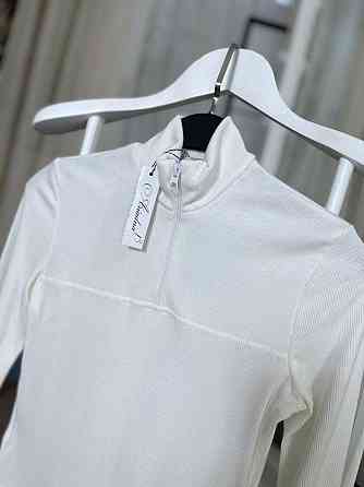 Стильне жіноче боді з високоякісного турецького рубчика мустанг. Білий, 46 Одеса