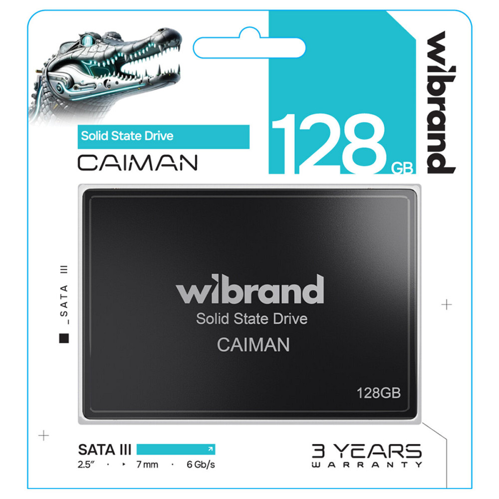 SSD Wibrand Caiman 128GB 2.5" 7mm SATAIII Standard (WI2.5SSD/CA128GBST) Київ - фото 2