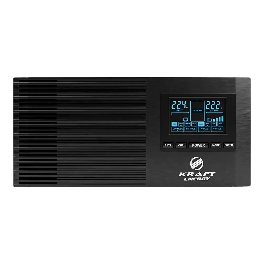 Інвертор Kraft KRF-AVR1000VA/800W-12V з правильною синусоїдою під зовнішній акумулятор (42-00092) Киев - изображение 12