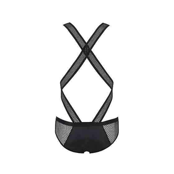 Мужское эротическое сетчатое боди Passion 045 VICTOR XXL/XXXL Black, экокожа, сетка Sex Aura Киев