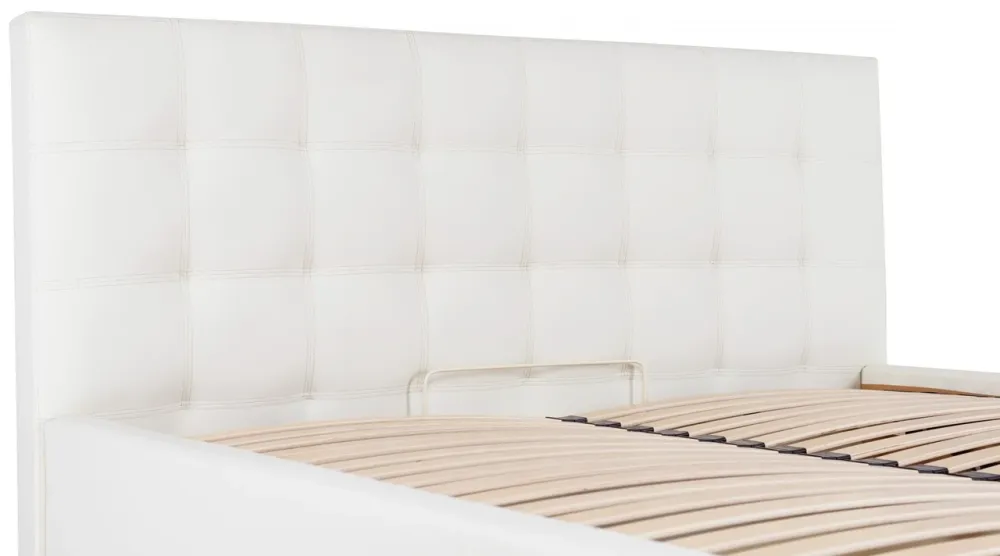 Кровать Chester Comfort с высокими царгами 140 х 200 см Fly 2200 С подъемным механизмом и нишей для белья Белый Днепр - изображение 16