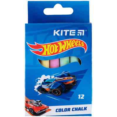 Мел Kite цветные Jumbo Hot Wheels, 12 цветов (HW24-075) Винница