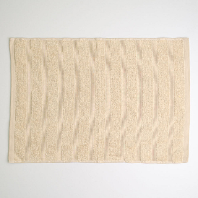 Махровое полотенце для ног с полосками GM Textile 50х70см 450г/м2 (Бежевый) Сумы - изображение 1