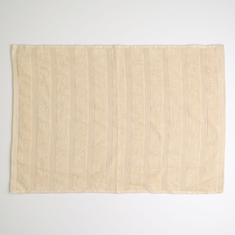 Махровое полотенце для ног с полосками GM Textile 50х70см 450г/м2 (Бежевый) Сумы - изображение 1