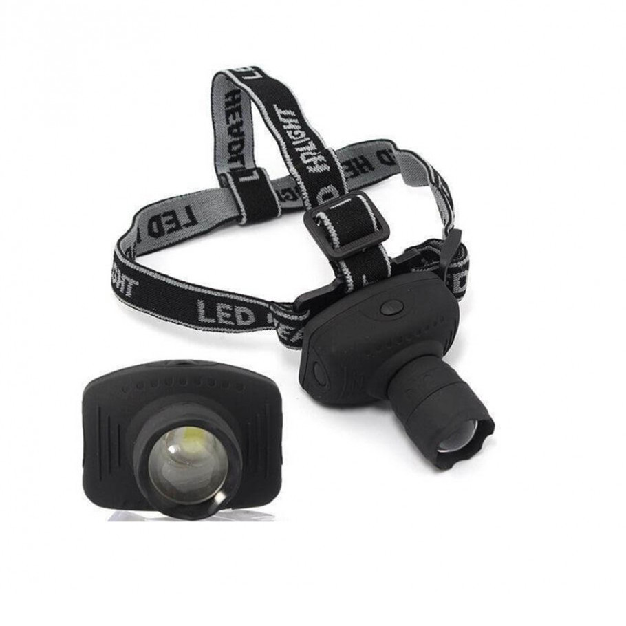 Тактичний налобний ліхтар із зумом BIGEM BM-005 дальністю 100м на батарейках, три режими роботи Кам'янець-Подільський - фото 4