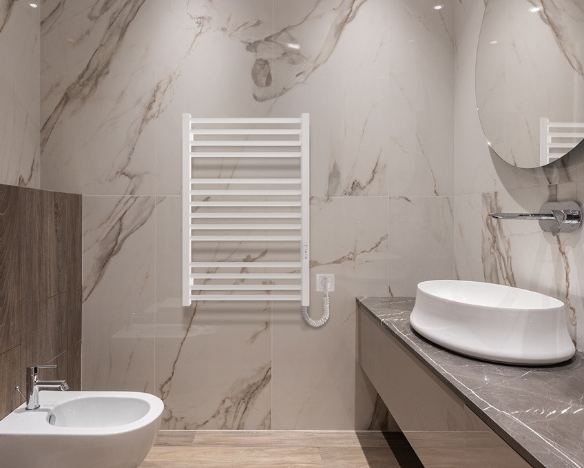 Електрична рушникосушка HF Derby 770х530 TR K біла матова Київ - фото 5