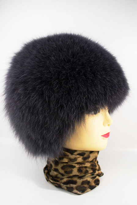 Шапка хутряна жіноча Анастасія Стріха Графітовий Харків - фото 1