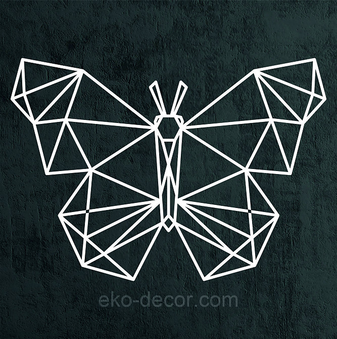Декоративное настенное Панно «Бабочка», Декор на стену 50*35 см, Белый Киев - изображение 10