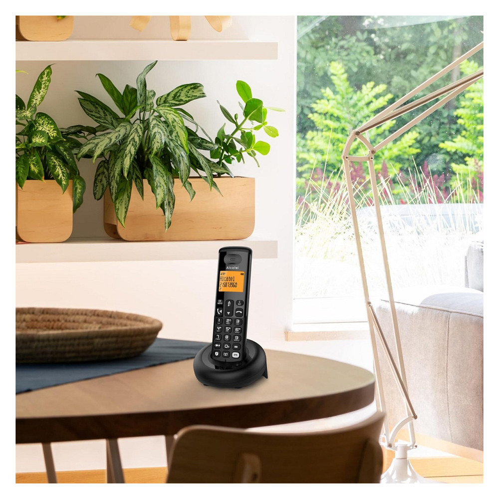 Бездротовий телефон DECT домашній телефон Alcatel E260 SVoice Чорний з автовідповідачем 2-рядковим дисплеєм 50 контактів Київ - фото 7