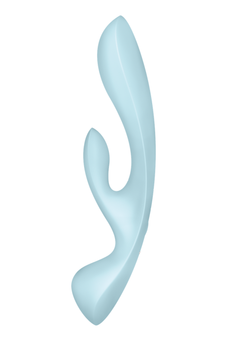 Вибратор кролик Satisfyer Triple Oh с тремя моторами, голубой Sex Aura Киев - изображение 3