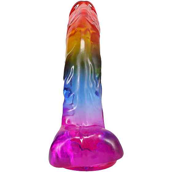 Фалоімітатор Doc Johnson Crystal Jellies - 9.5 Inch Dildo - Rainbow Sex Aura Київ