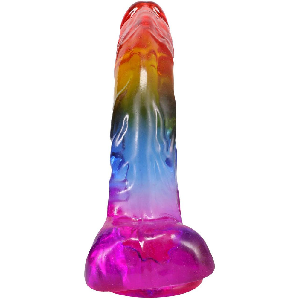 Фалоімітатор Doc Johnson Crystal Jellies - 9.5 Inch Dildo - Rainbow Sex Aura Київ - фото 3