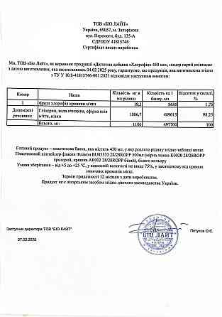 Хлорофіл Sporter Chlorophyll liquid 450 мл Луцьк