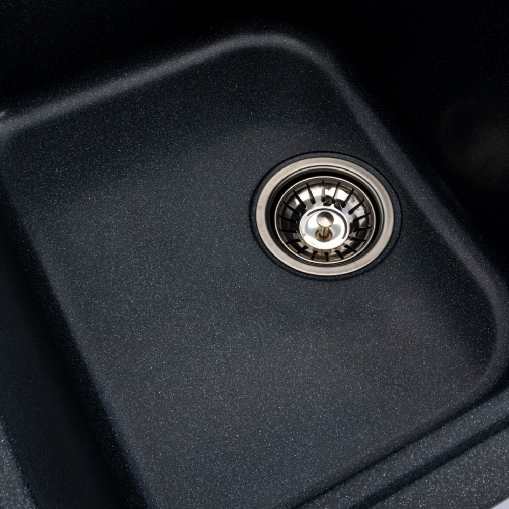 Гранітна мийка для кухні VALESO EQUATORIA 7950 матова Антрацит Коломия - фото 6