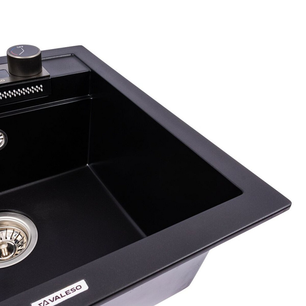 VALESO Гранітна мийка VALESO 5149 VIVA (чорна) Киев - изображение 6