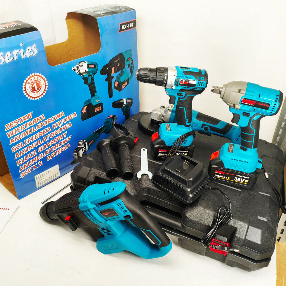 Набір гайковерт шуруповерт перфоратор 48 В Boxer BX-187G набір акумуляторного інструменту ZO-49 Львів - фото 4