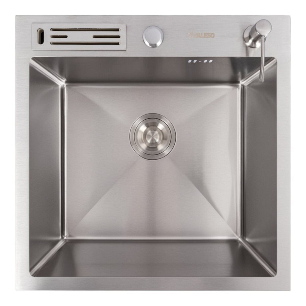 Кухонна мийка нержавійка 50*50 Valeso Handmade з підставкою для ножів (3,0/0,8) Коломия - фото 1