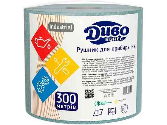 Рушник паперовий 1рул Бізнес Basic Зелений 1 шар 300м 857відр ТМ Диво Solmir Київ