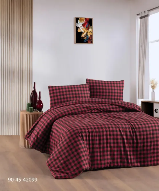 Zelart Белый с красным Теплое постельное белье / байковое евро размера фланель 100%-хлопок Турц Київ - фото 5