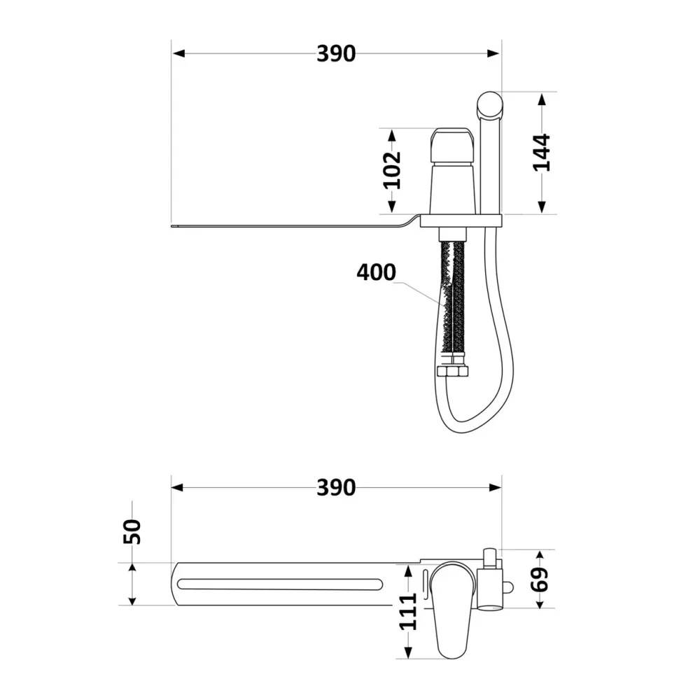 Змішувач з приставкою для біде Lidz Tani 024 (k40) LDTAN024CRM44974 Chrome Київ - фото 2